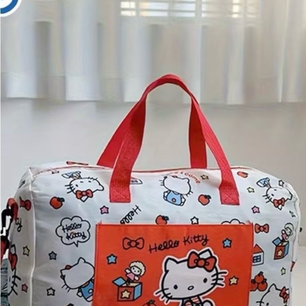 Hello Kitty Adorable Red and White or Black Travel Bag